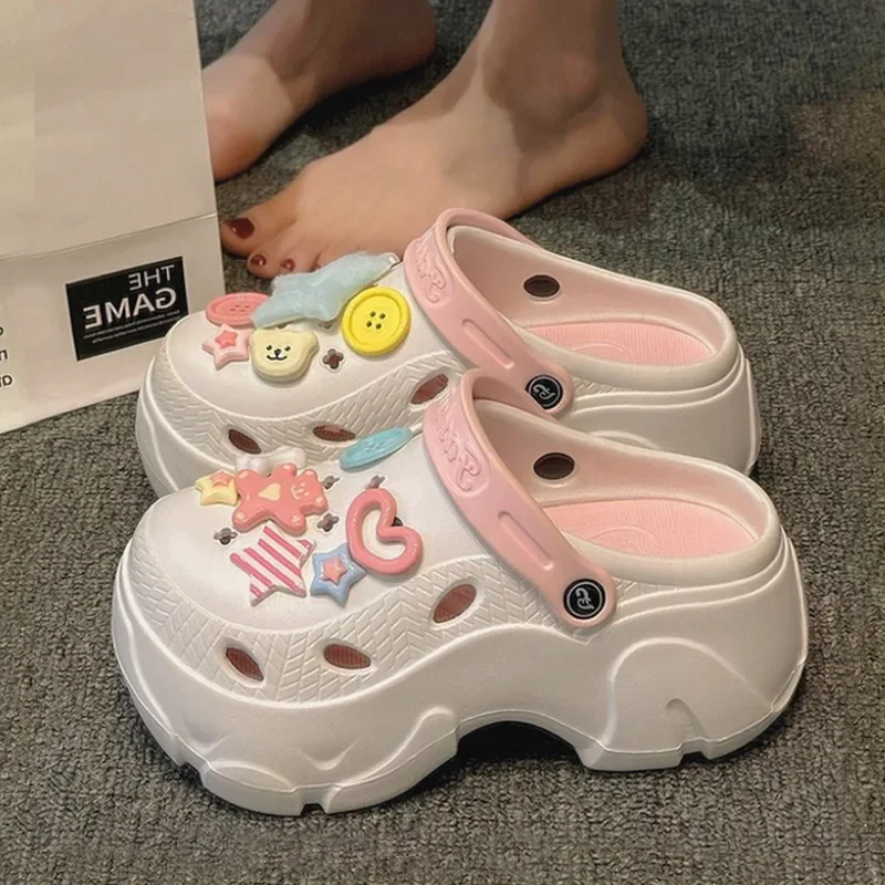 Женские сандалии на толстой подошве новинка 2024 летняя верхняя одежда пляжные