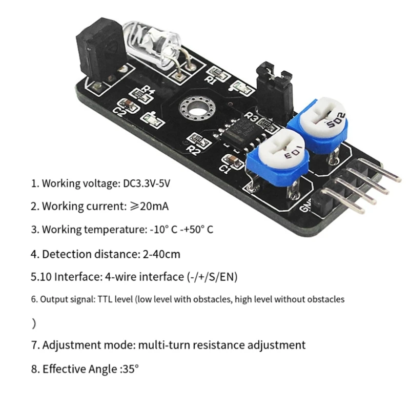 

Obstacle Avoidance Detection Sensor 4Pin for arduino Car Robot