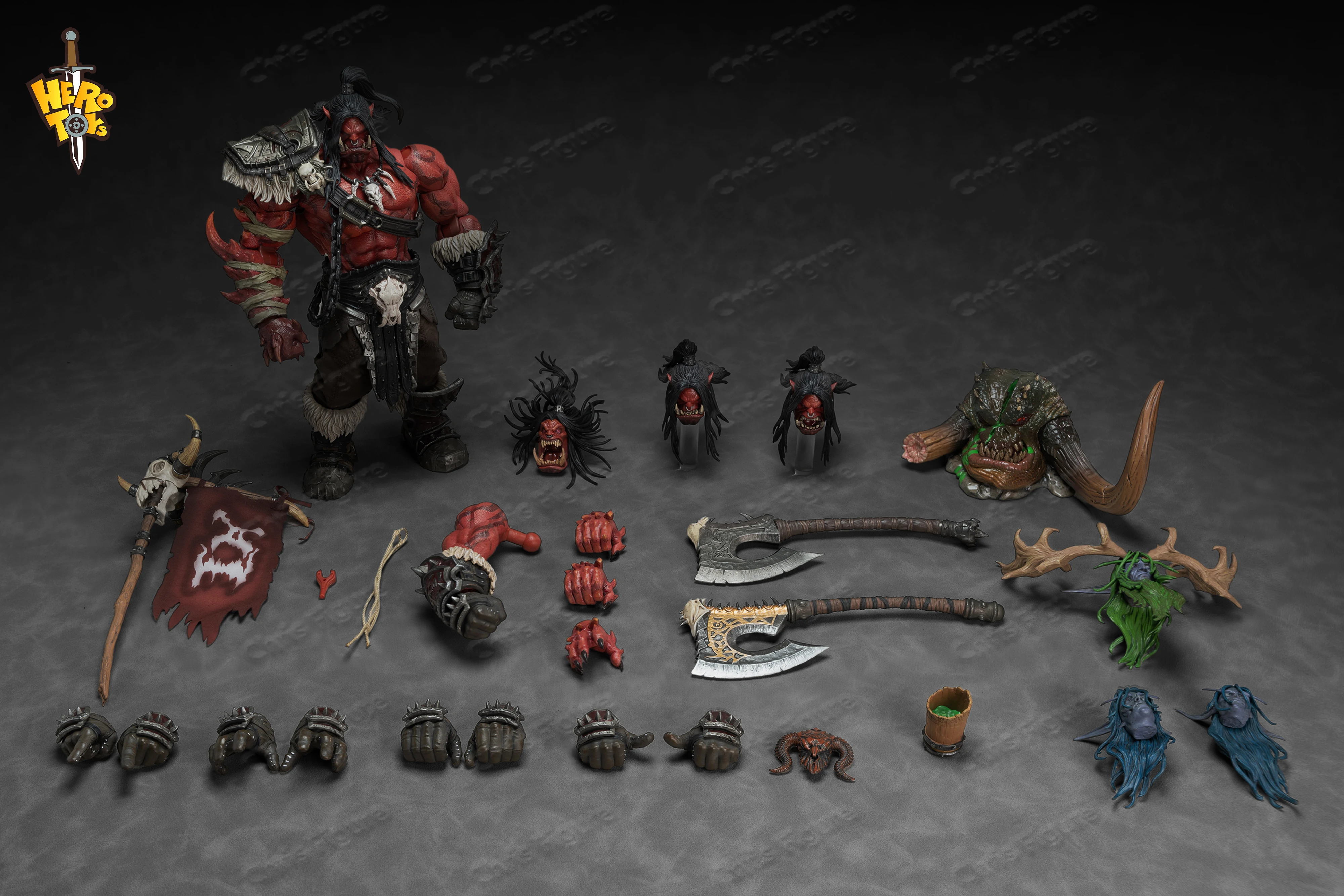 В наличии: Коллекционная фигурка Grommash Hellscream из World of Warcraft, масштаб 1:10, Воин-орк, командир Орды, модель игрушки (art.: 3920dbf559137) - 3920dbf559137