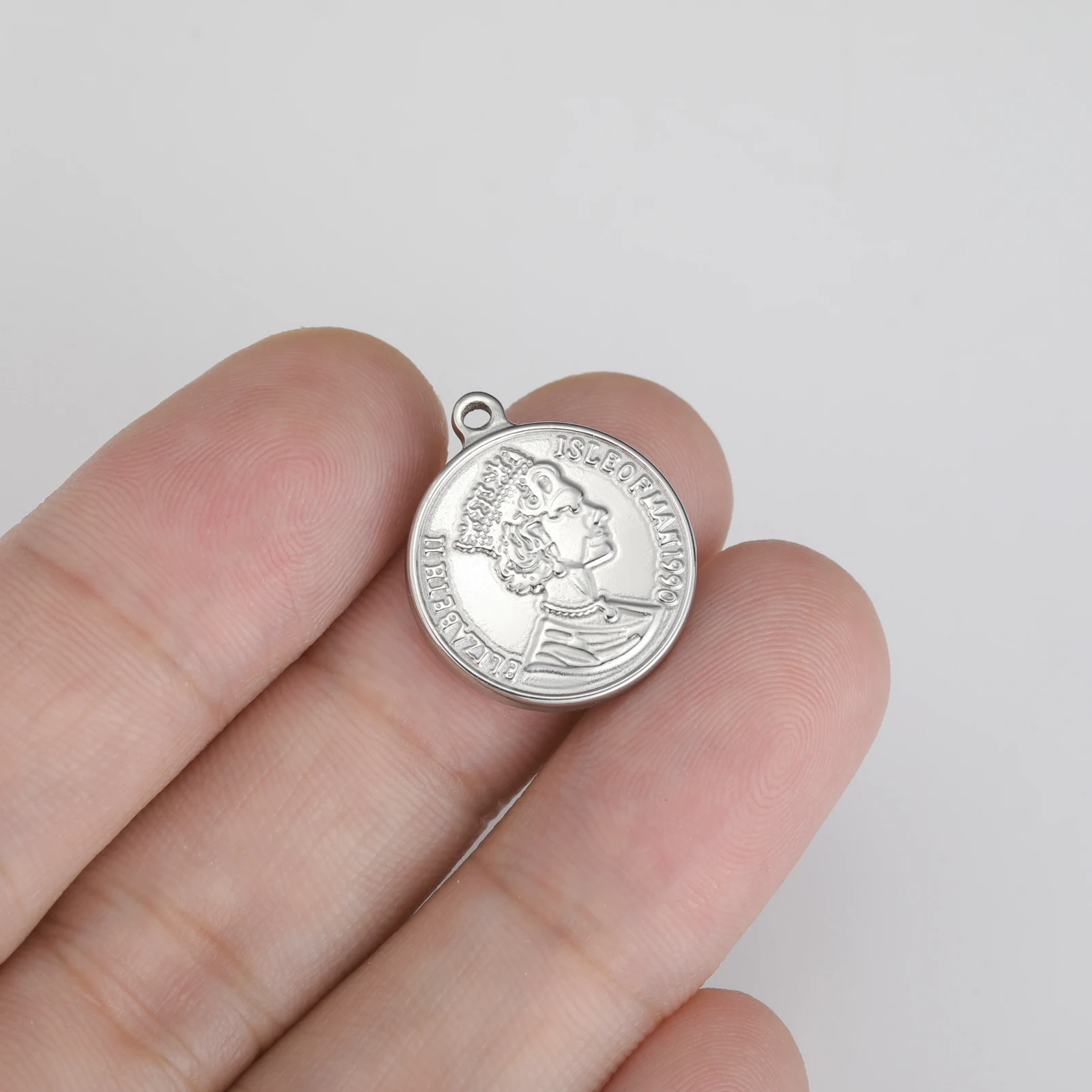 Медальон для монет Двусторонняя подвеска-головка DOS винтажный материал из