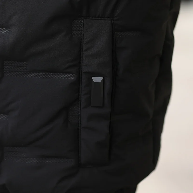 Мужская теплая куртка зимняя парка хлопковое пальто толстый пуховик короткое