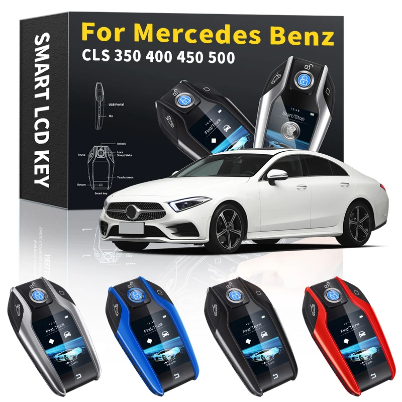 

For Mercedes Benz CLS 350 400 450 500 2000-2021 Car Smart Remote Control Key LCD Display Smart Key keychain Car Accessories