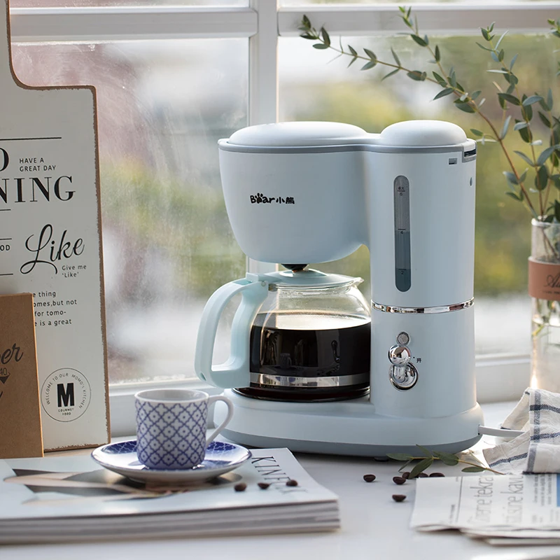 

Bear Mini American Coffee Maker Drip Coffee Machine Auto Keep Warm for Home and OfficeTea Maker Teapot Coffee Pot Brewer
