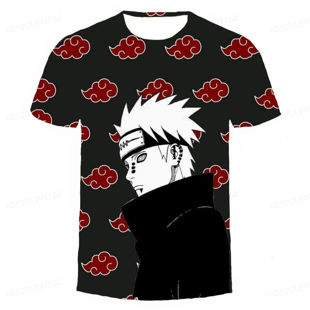 

Детская летняя повседневная модная футболка с коротким рукавом из японского аниме Наруто, крутая футболка для мальчиков, футболка для роле...