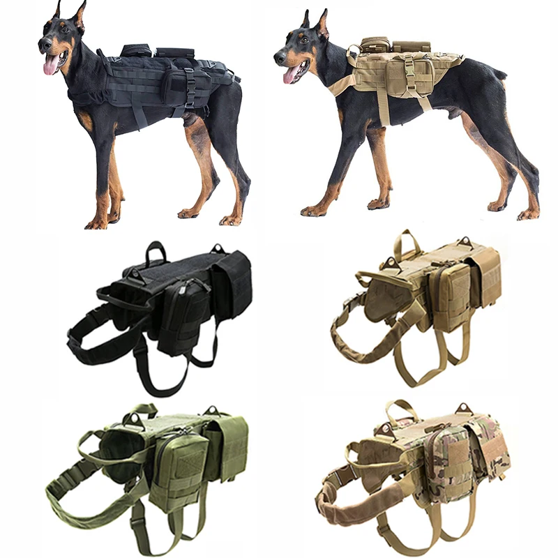 

Big Dog Harness Nylon Tactical Vest for Large Dogs Pitbull Military Army Dog Harness Hunting Outdoor German Shepherd