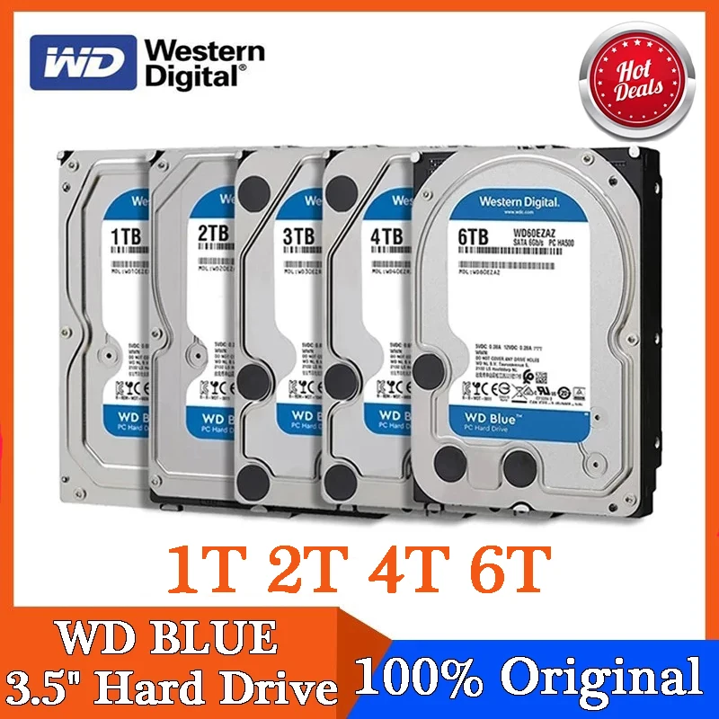 

Western Digital WD Blue 500G 1TB 2TB 4TB 6TB Hard Drive 3.5" HDD SATA III 256MB Cache 5400 RPM 6 Gb/s For Desktop Computers
