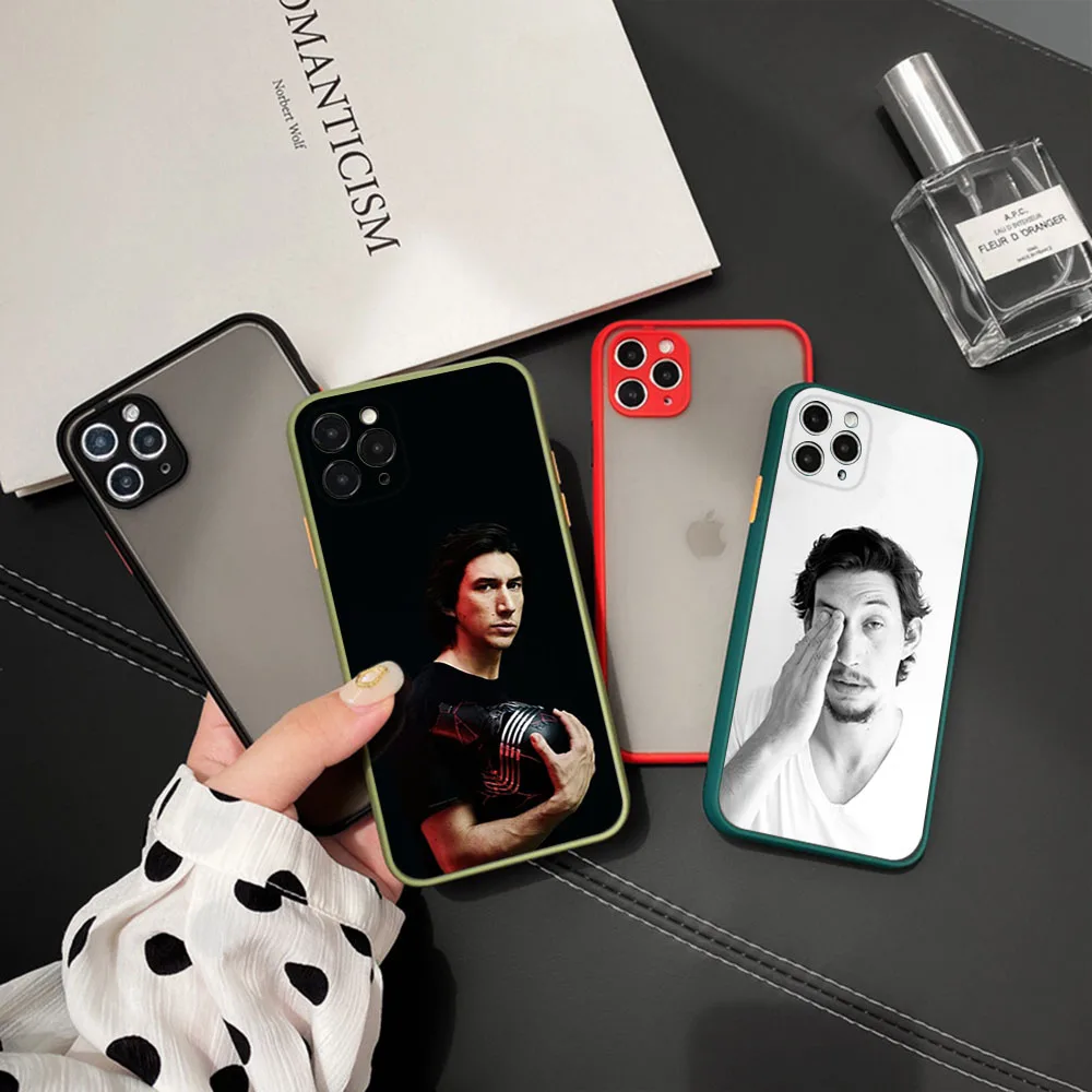 Phone Case For iPhone 16ProMax 15 14 7 8 16 Plus 13 12 Mini 11 XR X XS SE Adam Driver Translucent Matte Soft Back Cover