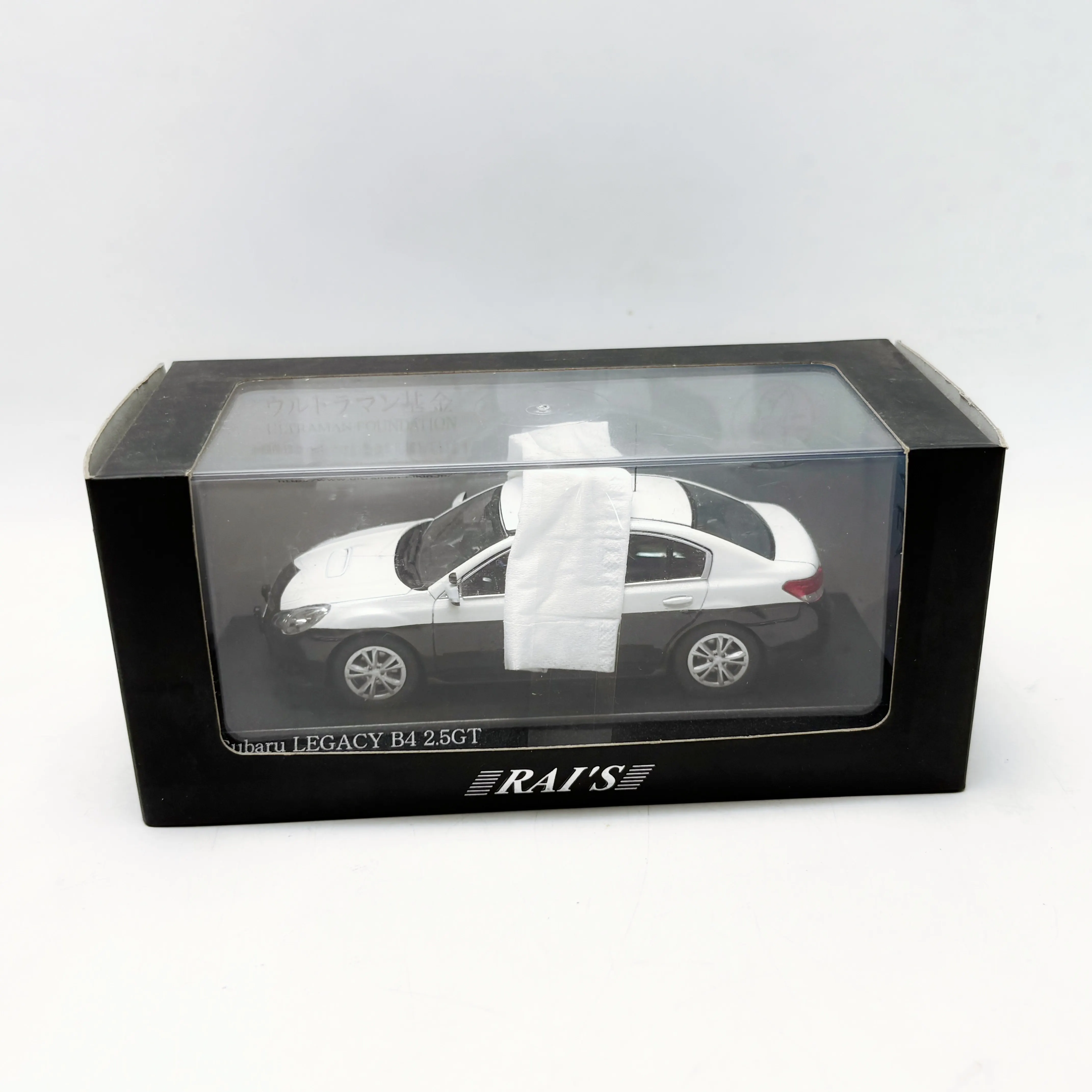 Фото Модель автомобиля Flaws Diecast Rais Subaru LEGACY B4 2.5GT 2013 Fukushima, масштаб 1/43, из сплава №1
