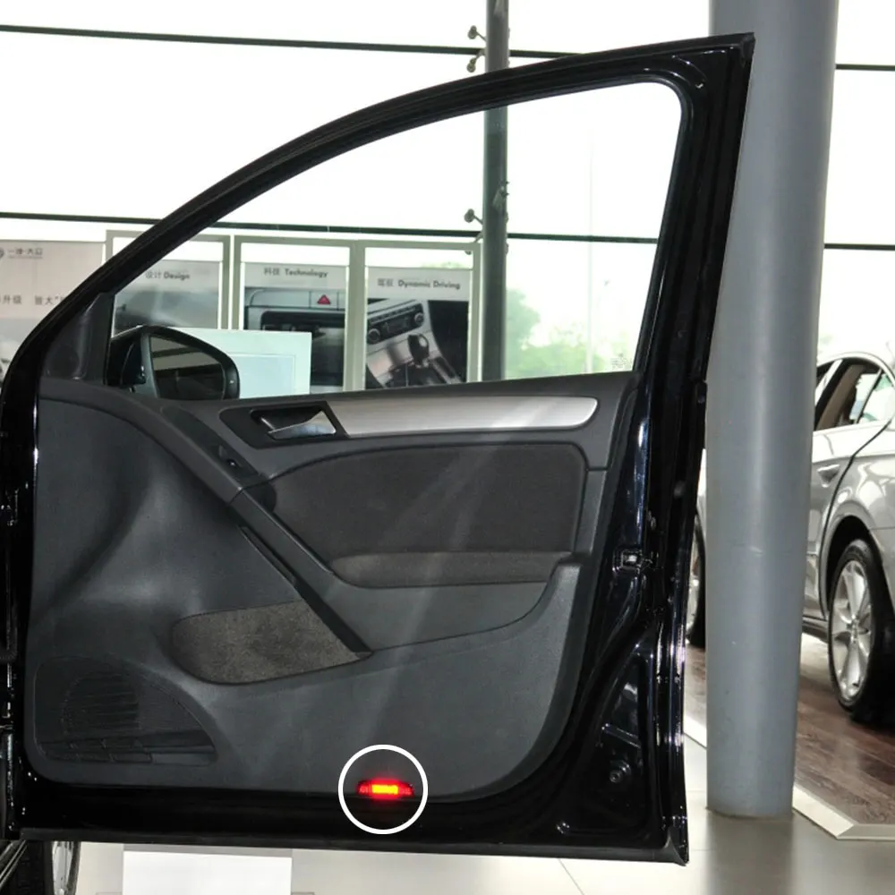 2 шт. Светодиодные автомобильные дверные фонари для VW Volkswagen Passat B6 B7 CC Golf 5 6 7 Jetta RLine R