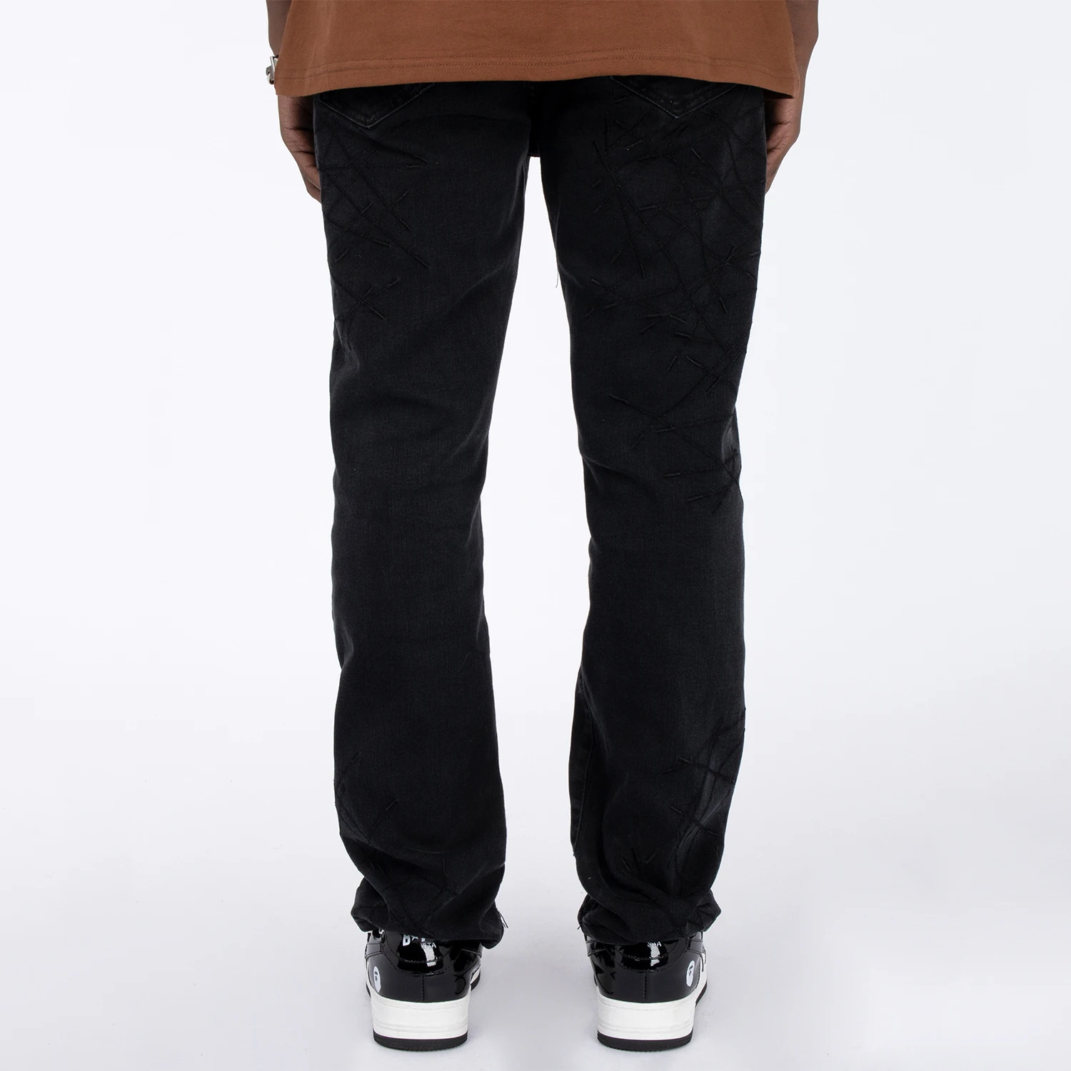 Four Seasons Men Jeans High Street Embroidery Casual Loose Jeans Women's Korean Fashion Jeans Hip Hop Men Y2k Pants Ins Hot Sale