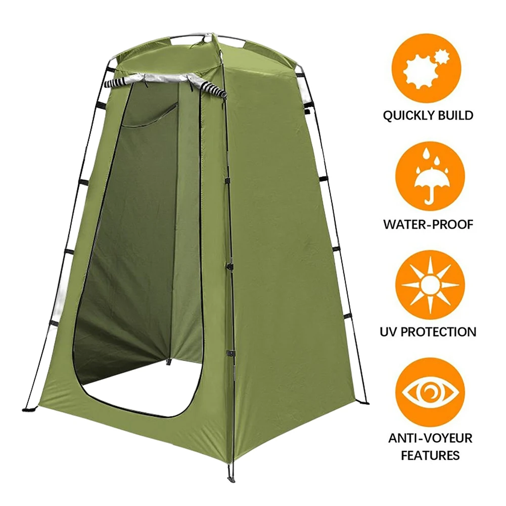 Outdoor Camping Tent Shower Tent Portable Bath Cover Changing Fitting Room Tent Folding Hiking Travel Mobile Toilet Fishing Tent