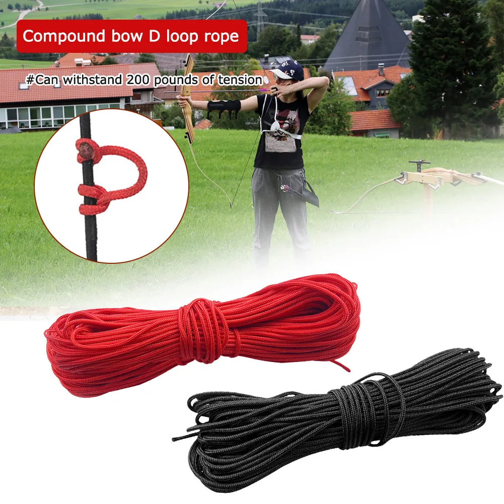 

Practical Compound Bow String Release Rope Wear-resistant Archery Hunting Accessories 3m Compound Bow D Ring Release String