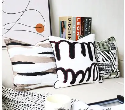

Бархатный Чехол для подушки, современный жаккардовый чехол для подушки, для дивана в гостиную, чехол для подушки с геометрическим рисунком