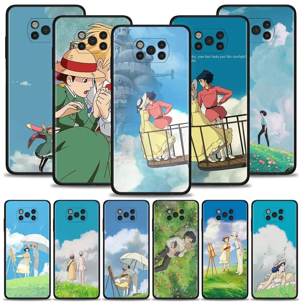 

Howl's Moving Castle Wind is blowing Art Case For Xiaomi Poco X3 X4 NFC X3 Pro M3 M4 Pro F1 F3 for Mi 12 10T Pro 11T 11 10T Lite