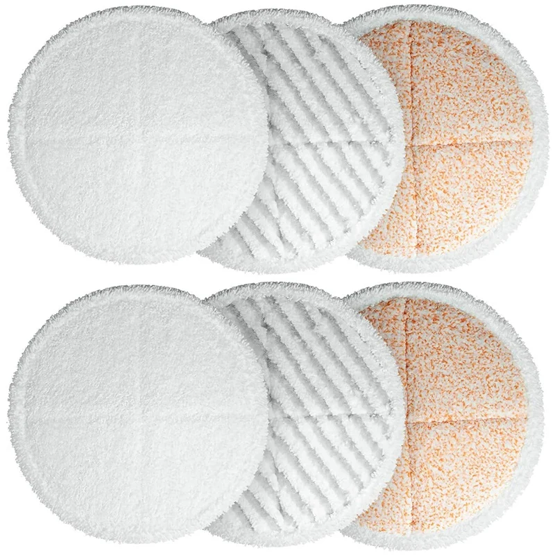 

6 Pack Mop Cleaning Pad Kit Replacement Pads For Bissell Spinwave 2039A 2124
