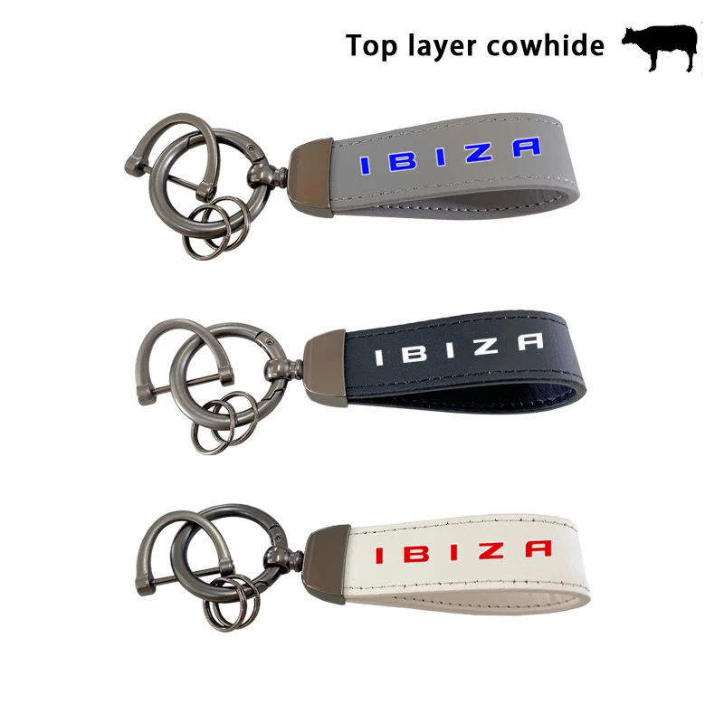 

Top Layer Cowhide Key Chain Car Accessories For Seat Ibiza 6P 6J 6L FR 2001 2002 2003 2004 2005 2012 2013 2014 2015 2016 2020