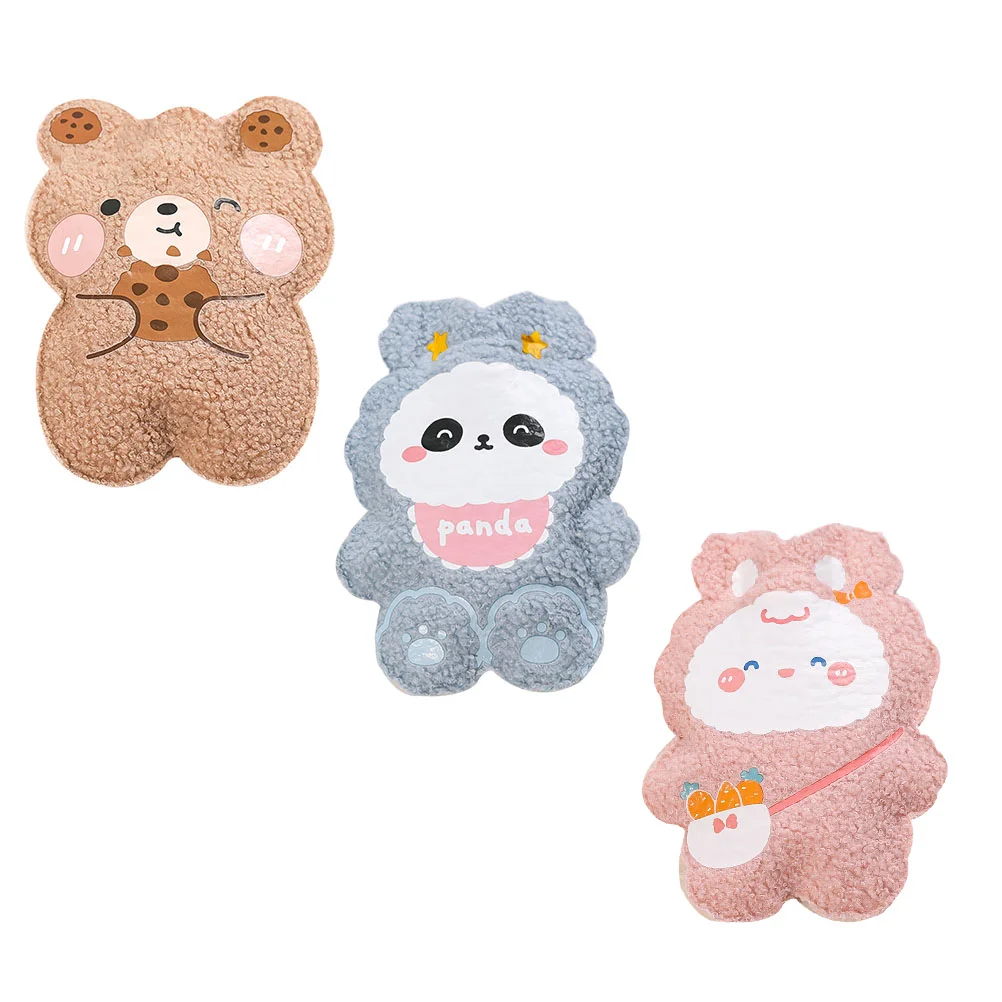 

3pcs Adorable Bags Cartoon Hand Warmers Injection Bags 350ml