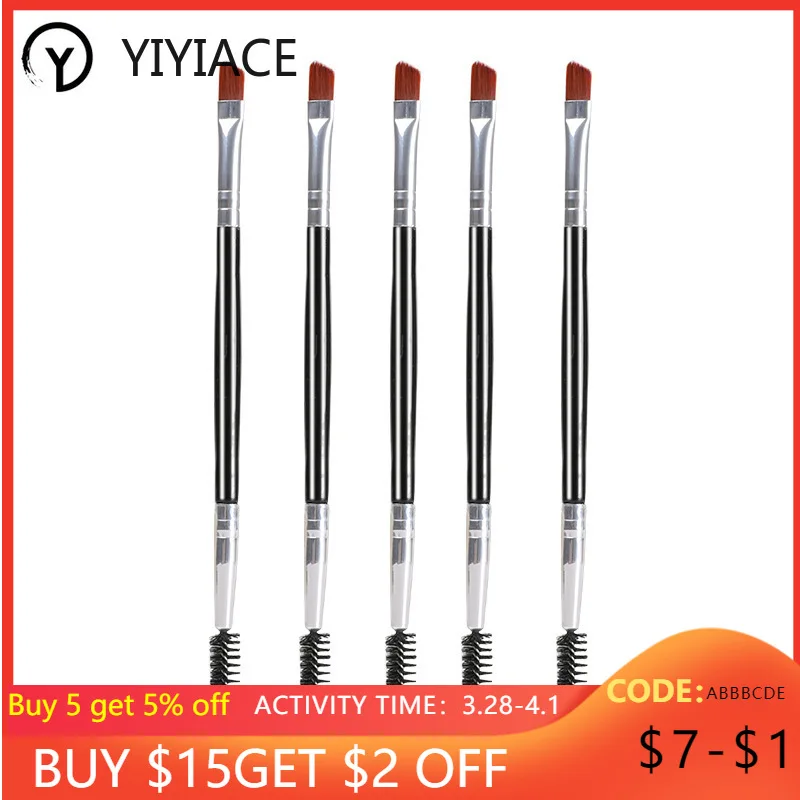 

YIYIACE Brush Eyebrow Eyeliner Brush Professional Small Angled Eyebrow Brush High Quality Eye brow liner Brush Makeup Tools