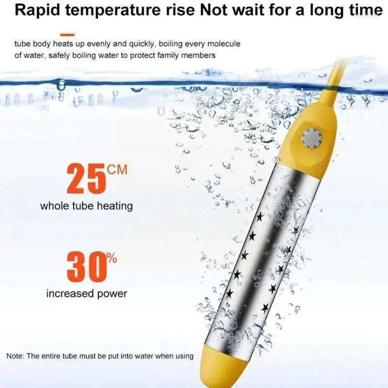 

2000W/2500W Mini Electric Immersion Water Heater Stainless Steel Heating Auto Shutoff And Anti-scald Swimming Pool For Bathroom