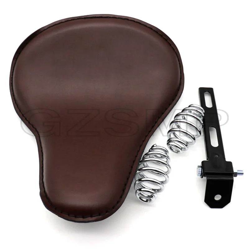

Motorcycle PU Leather Solo Seat with Spring for Harley Sportster XL 1200 883 48 Chopper Bobber Seats Yamaha Honda Rebel 250 300