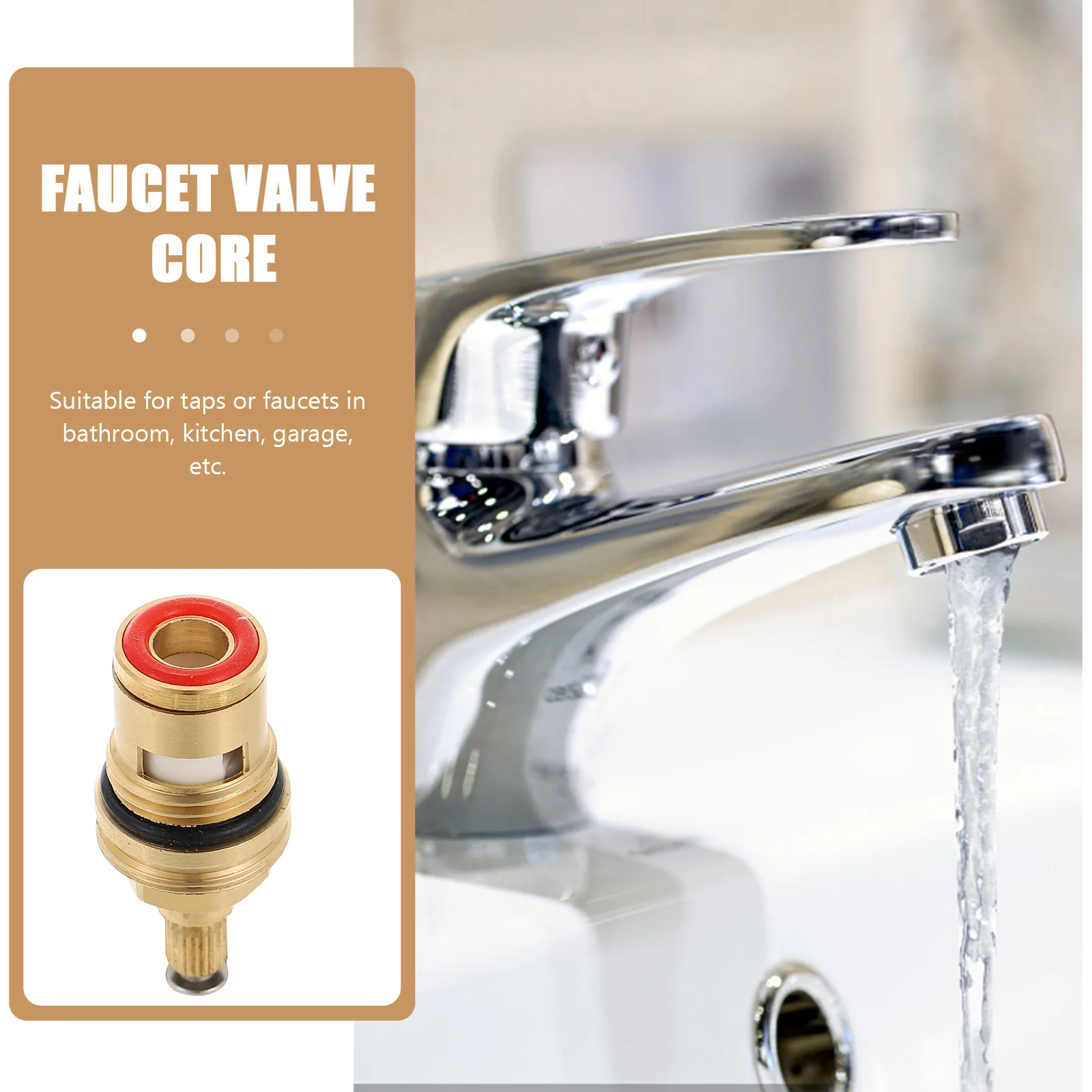 

Tap Core Replacement Cartridge Ceramic Bathroomhot Parts Accessories Water Cold Stem Hose Disc Brass Connector Kitchen