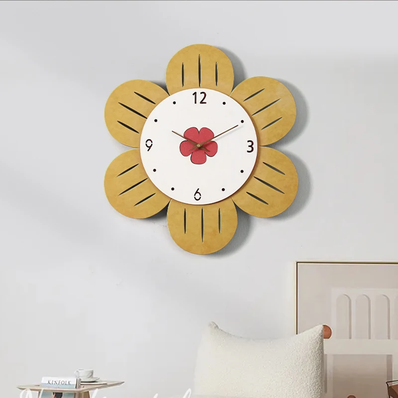 

Modern Kids Room Wall Clock Living Room Stylish Silent Small Nordic Wall Clock Quartz Flower Reloj Pared Cute Home Decor WSW35XP