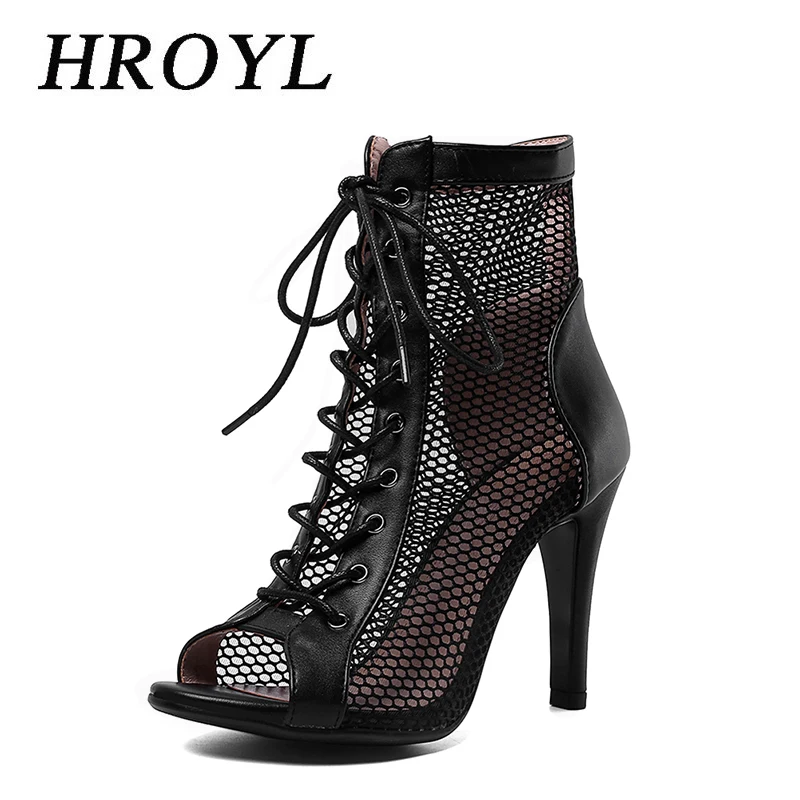 

Woman Shoes Black Ankle Boots For Women Ladies Girls Ballroom Latin Modern Tango Jazz Dancing Shoes Mesh Salsa Heeled Sandals