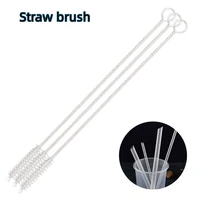 1 pcs straw brush stainless steel tube cleaner brushes reusable soft hair straw cleaning brush household cleaning tool 17 5cm