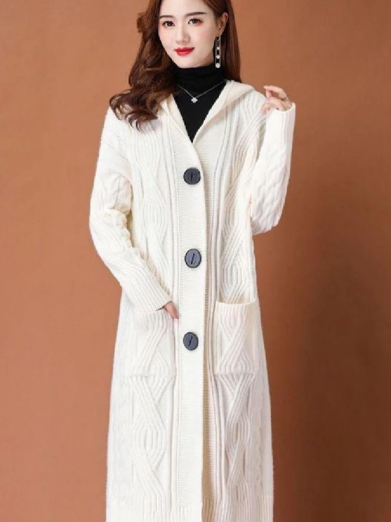 Новый зимний толстый легкий роскошный свитер с капюшоном верхняя одежда