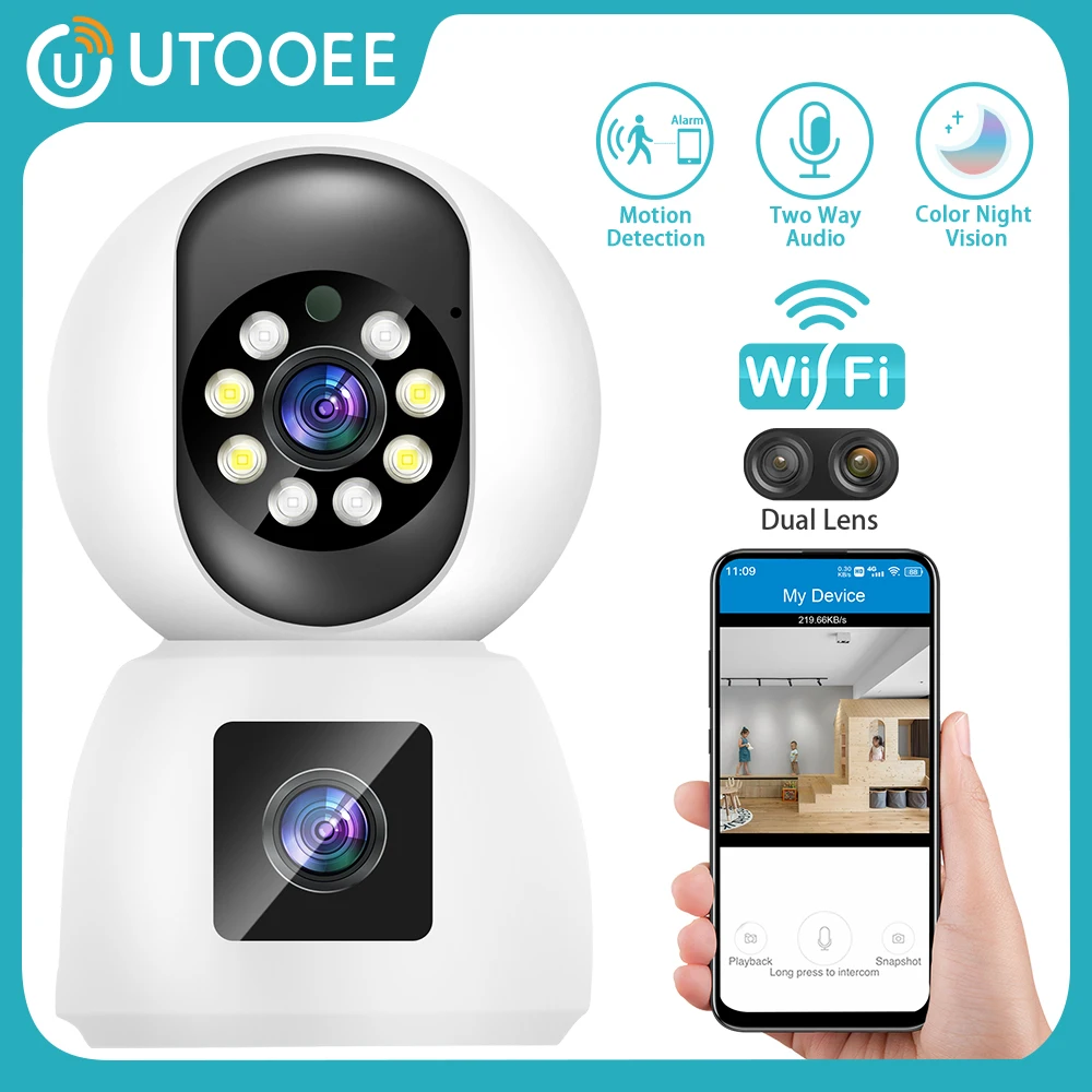 

IP-камера UTOOEE, 4 МП, 2 МП, PTZ, Wi-Fi