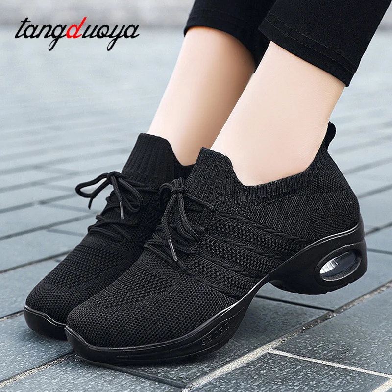 Hot Sale Sports Shoes Feature Soft Outsole Breath Dance Shoes Sneakers For Woman Practice Shoes Modern Dance Jazz Shoes