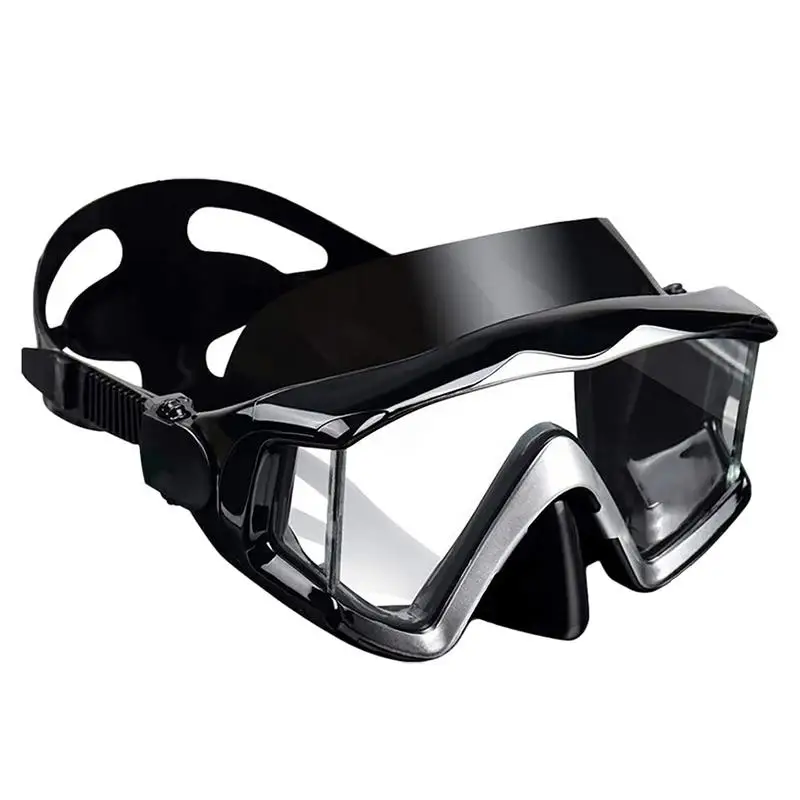 

Swimming Goggles Anti-Fog Tempered Glass Dive Goggles Anti-Fog Scuba Snorkeling Goggles With Nose Cover For Adult Youth Diving