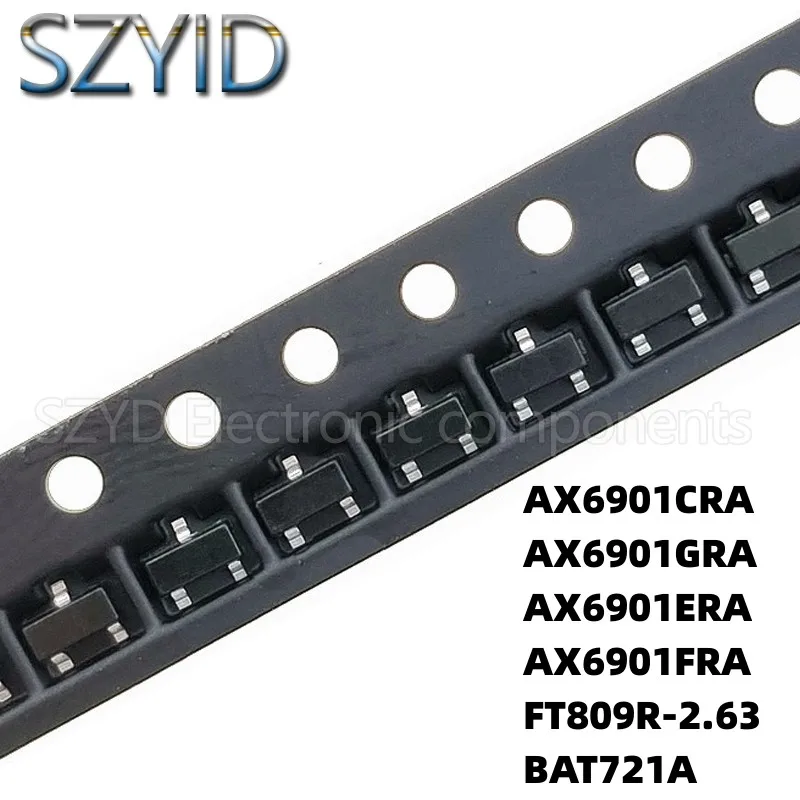 

100PCS SOT23 AX6901CRA AX6901GRA AX6901ERA AX6901FRA FT809R-2.63 BAT721A