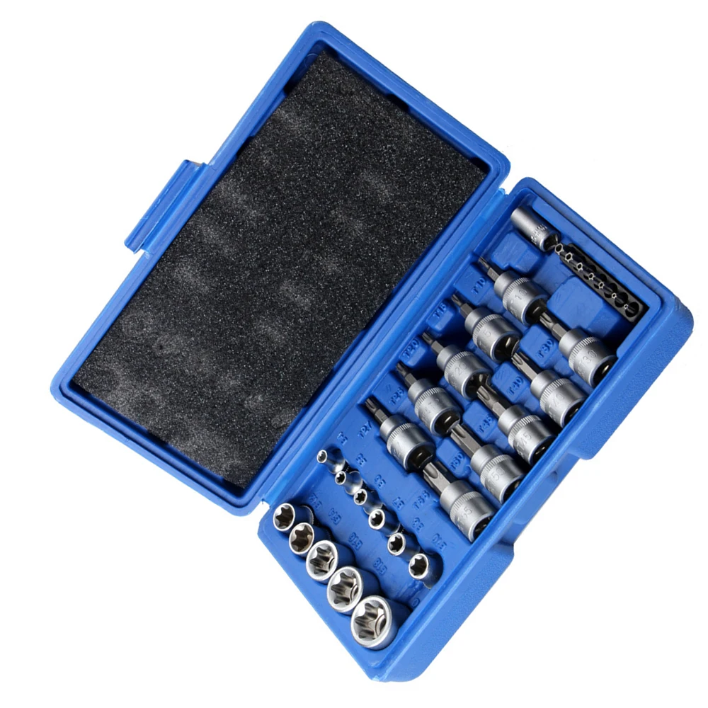 Набор шестигранных звездообразных головок и сверл Torx мужские/женские безопасные