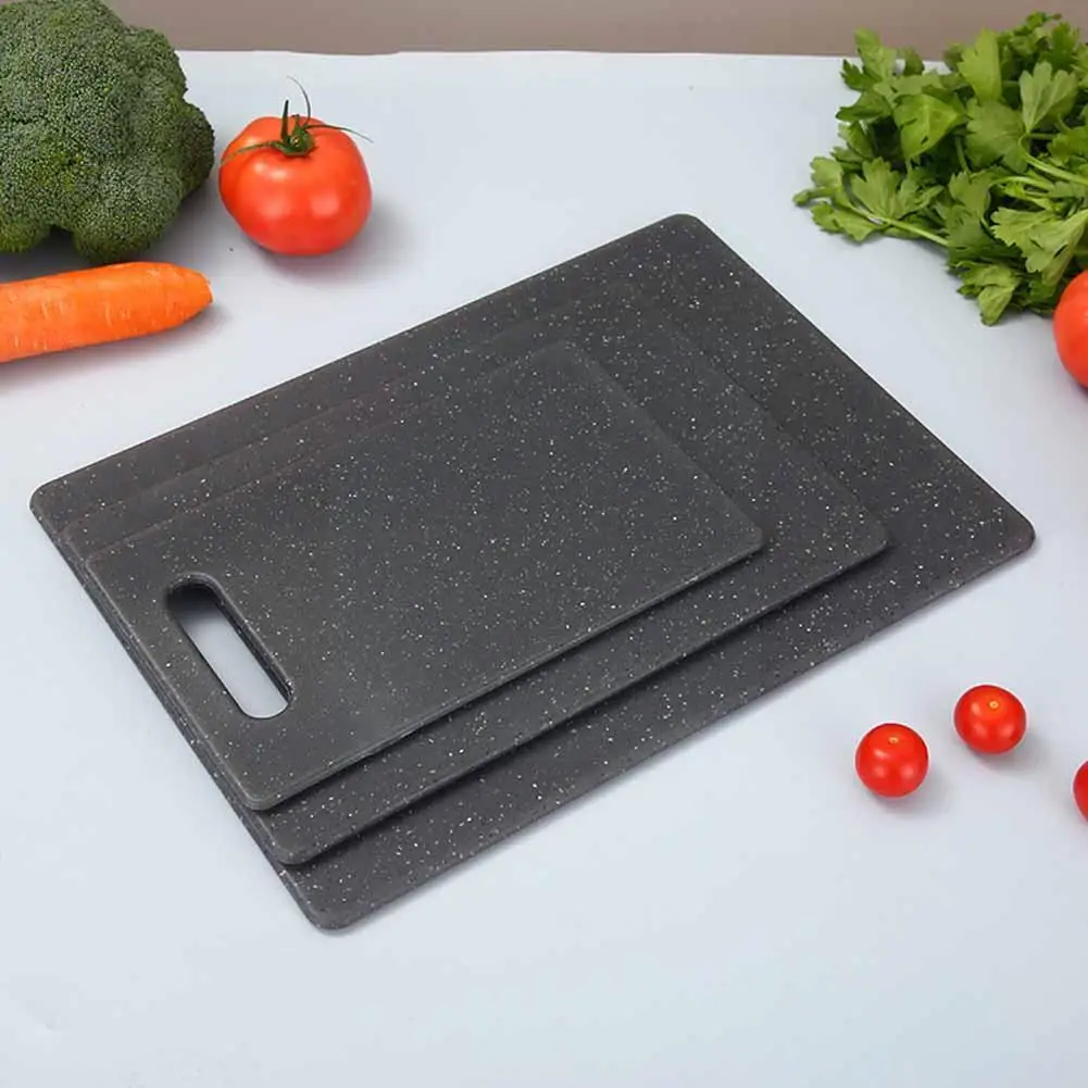 

1Pc Marble Appearance Style Plastic Cutting Board Anti-slip Design TPR Kitchen Chopping Board Dishwasher Safe For Vegetable B7W3