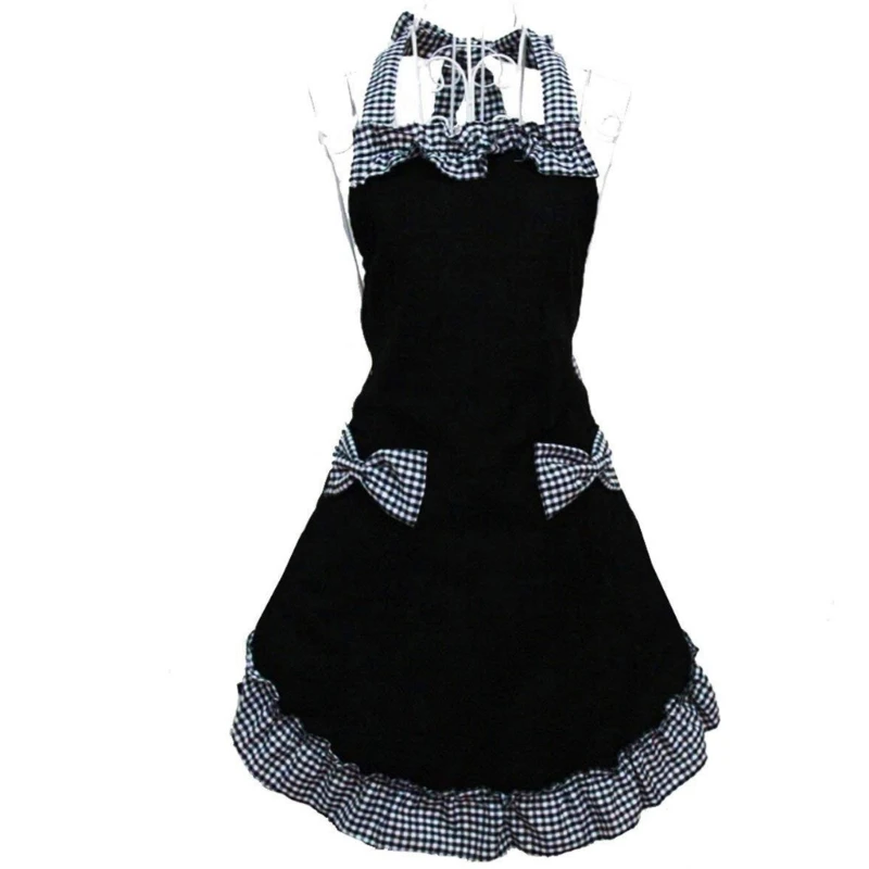 Женский кухонный фартук с карманом для приготовления выпечки официантки и