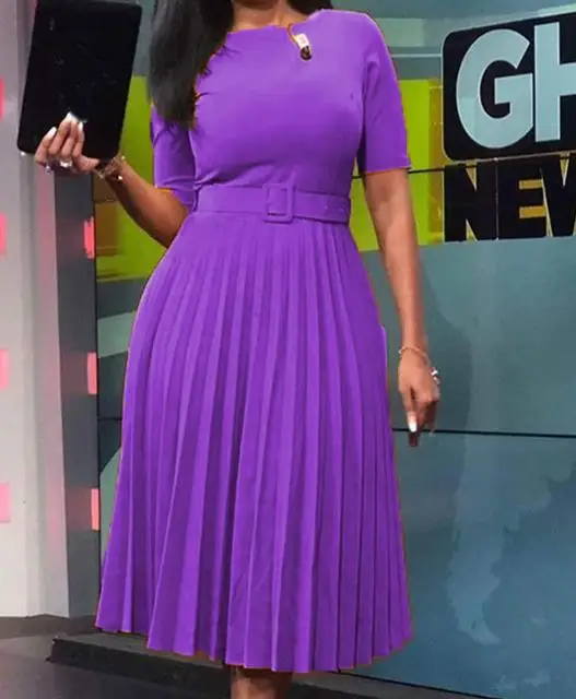 

Женское повседневное плиссированное платье с коротким рукавом и высокой талией, весна-лето 2023