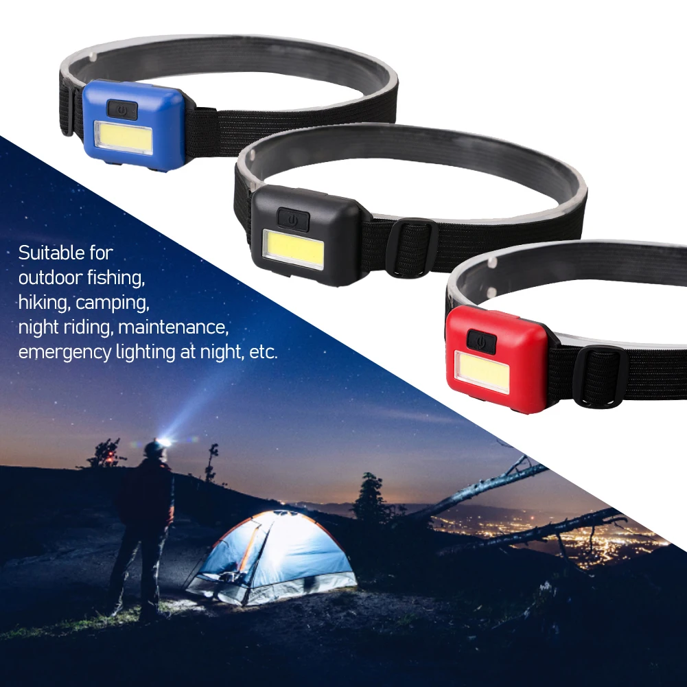 

Mini 5W COB Headlamp Led Headlight 3 Modes Waterproof Flashlight Outdoor Emergency Lighting Camping Cycling Night Fishing Torch