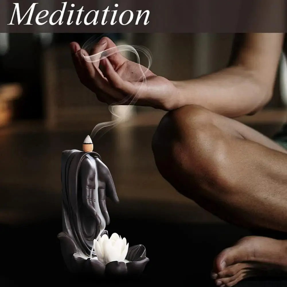 

Backflow Incense Burner Attractive Smooth Edges Air Purifying Incense Burner Lotus Incense Burner Reflux Incense Burner