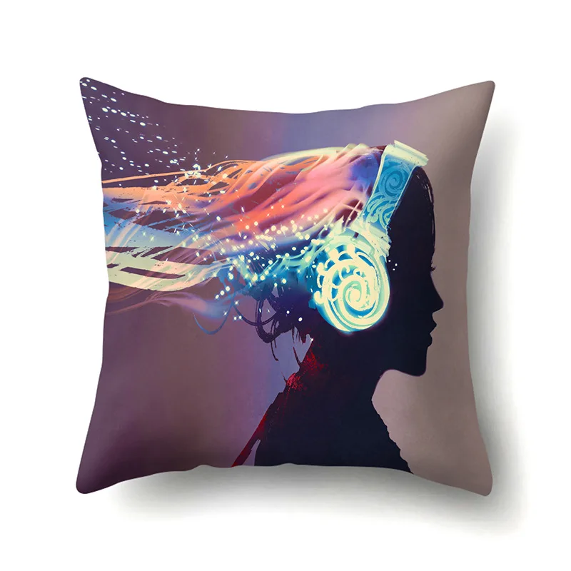 

Animation Pillow Cover Car Waist Pillow Car Cushion Sofa Pillow Cover Cartoon Pattern Polyester