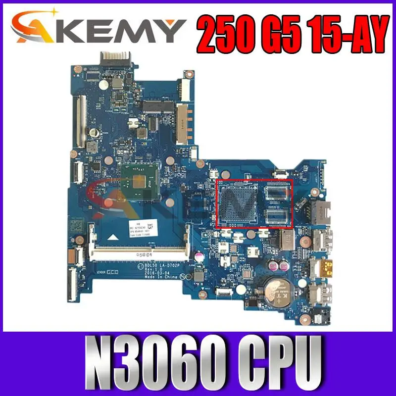 

Высококачественная материнская плата для ноутбука 250 G5 15-AY 854944-001 854944-601 860166-601 Φ с процессором SR2KN N3060 100% полностью протестирована ОК