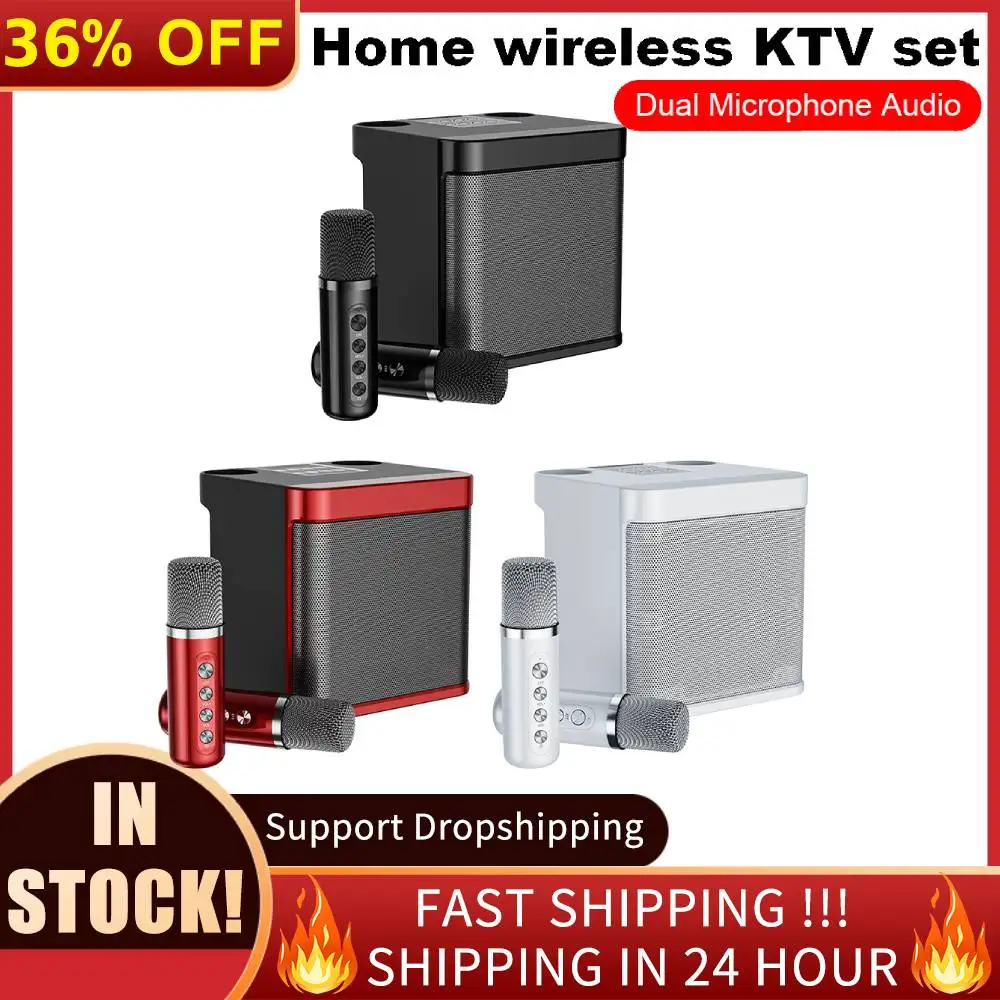 100 Вт YS-203 портативный профессиональный караоке двойной микрофон Bluetooth динамик