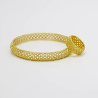 24k fashion ring gold bracelet set ethiopian women men fashion gold bracelet african european small set girl bridal gift