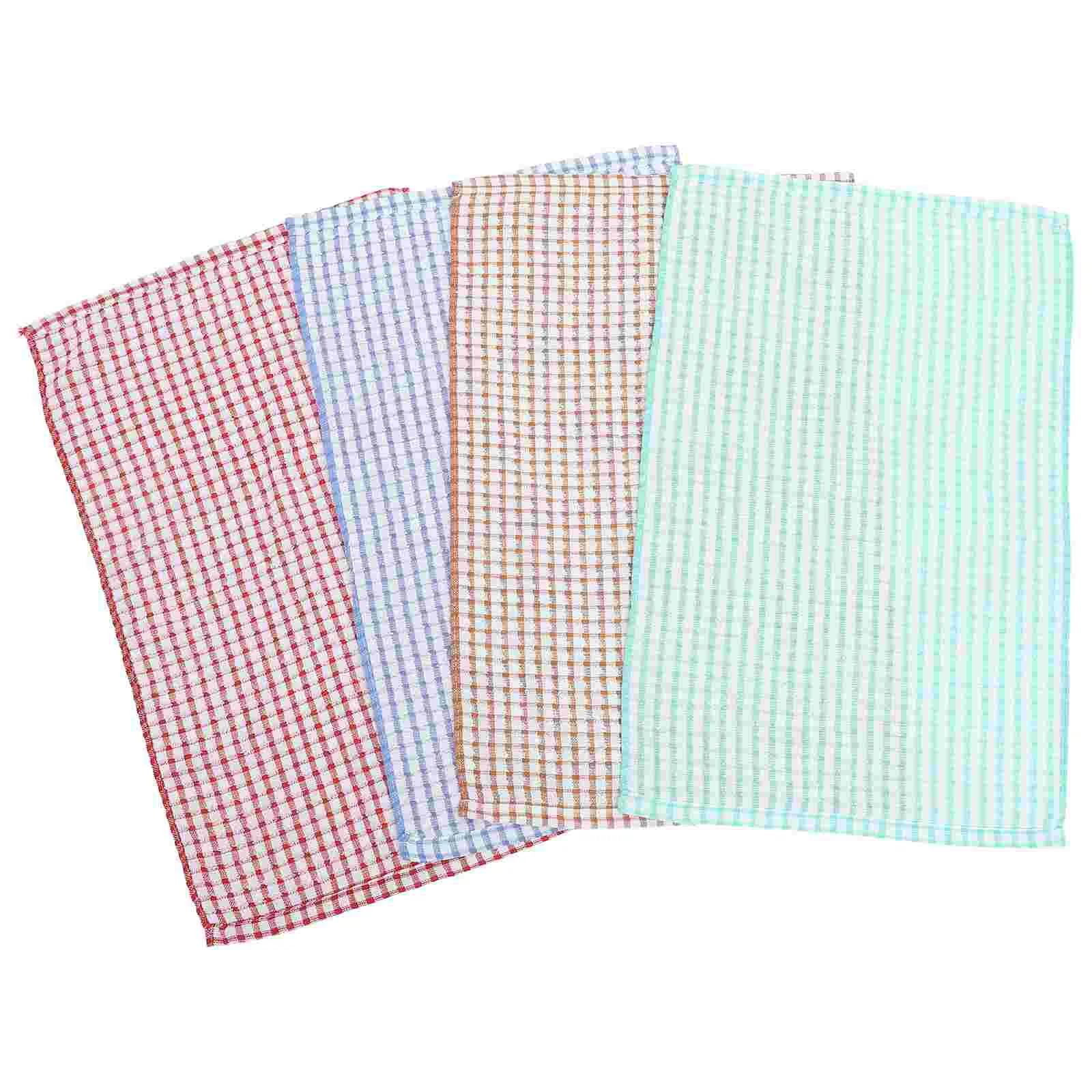 

4 Pcs Kitchen Cleaning Water Absorbent Towels For Household Dish Rag Rags Cotton Super