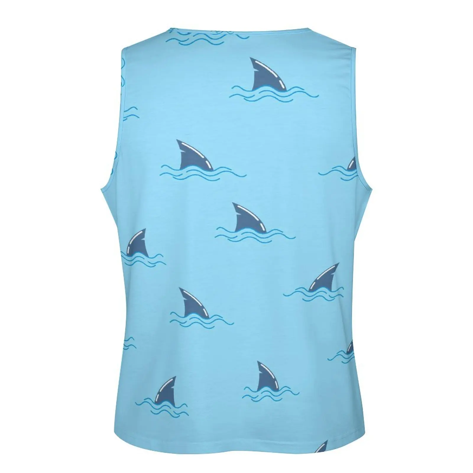 Акула Кит Дельфин Плавник Майка Мужские топы с животными Летний дизайн