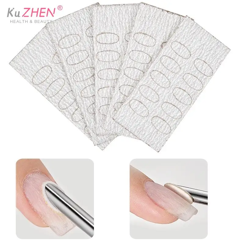 

50Pcs 100/240 Nail Cuticle PusherNail Self-adhesive Sand Flake Trimming Nails Pre Polishing Manicure Treatment Tool