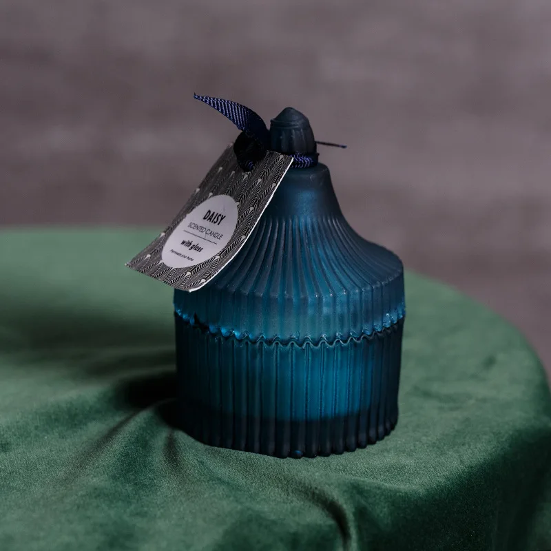 Стеклянная чашка ароматическая свеча натуральное растительное эфирное масло