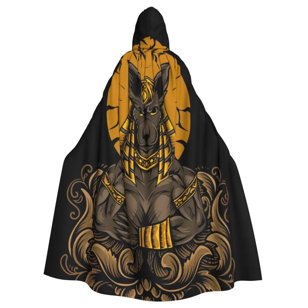 Женский/мужской длинный плащ с капюшоном и гравировкой