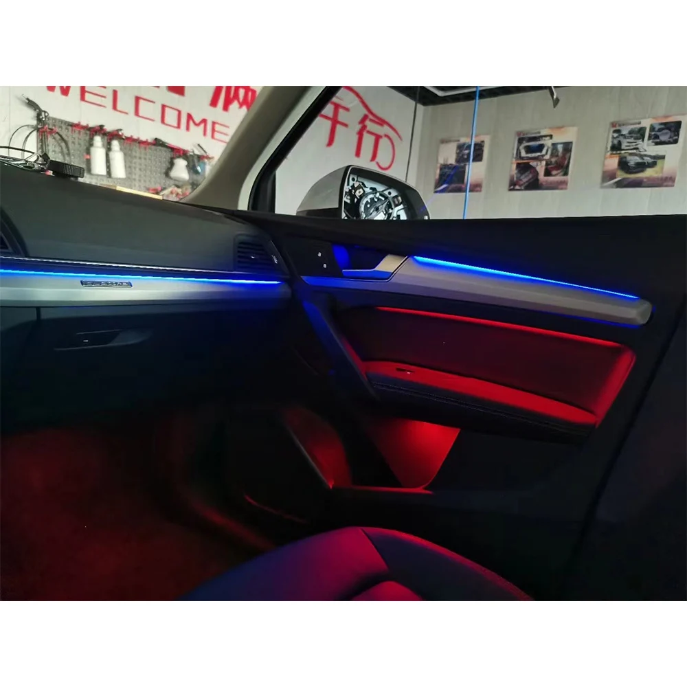

Fit for Audi Q5L 2018 2019 2020 32-Colors ambient light Door contour lights Interior led Atmosphere Light Original mold
