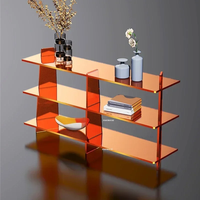 Роскошные акриловые консольные столы напольная стойка для хранения